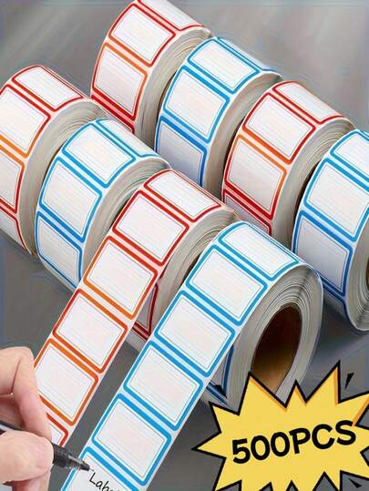 500pcs/Roll Food Storage Label Stickers Set, Food Packaging Labels, Writable Self-Adhesive Labels, General-Purpose Home Labels, Easy To Tear, Fridge Stickers, Color Coded Labels, Suitable For Food Containers, Food Categorization, Fridge Food Labels, Applicable For Home, Kitchen Organization, Office And Classroom, Back To School