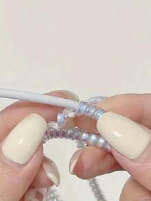 手机充电线防断裂保护套（保护套+绑带） - 彩色 - 查看 3