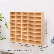 1pc 1/64 Scale Matchbox Car Display Case, Can Hold 40 Toy Cars, Dust-Proof, Wooden Matchbox Toy Car Display Box, Suitable For Nursery, Bedroom, Playroom - Multicolor - View 11