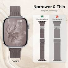 Smart Watch Strap - Black/DarkWine/Beige/Brown/Clay - View 2