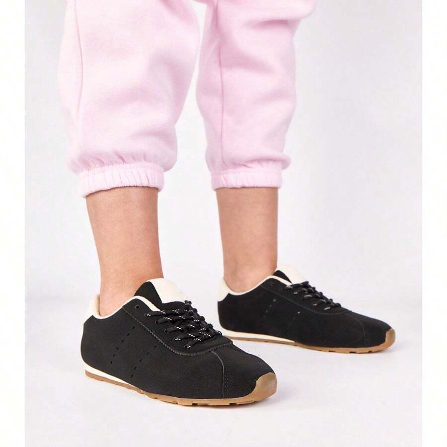 Zapatillas negras con acento blanco Birna - Negro - Ver 1