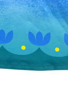 Vestido de Princesa + Conjunto de Capa para Meninas, Adequado para Brincadeira de Faz de Conta, Halloween, Carnaval, Festa de Aniversário, Inclui Peruca, Luvas, Meias - Azul - Visão 9