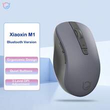 Lenovo Xiaoxin M1 Office Tablet Universal Silent Mouse: High-Precision Positioning, 69g Portable, 3-Level Adjustable DPI, Bluetooth Connectivity, Matte Finish. - Grey - View 2