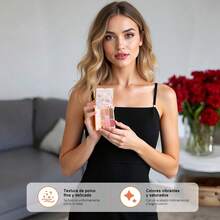 Sombras de Ojos Paleta 8 Colores Viaje Arcoíris Coral, Tonos Vibrantes Mate Brillante, Pigmentación Fuerte para Maquillaje Ojos Resplandecientes - Color HLN - Ver 3