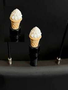 2个/4个/彩色冰淇淋轮胎气门嘴帽 - 耐用可爱的气门嘴套，防漏且通用，适用于轿车、摩托车和SUV。女士汽车配件，汽车配件，男士汽车配件。