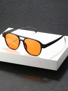 1-3pcs Women Plastic Geometric Shield Frame Vintage Personalized Elegant Living Hot Girl Style Classic Best Friend Style Fashion Glasses For Street-Photography,Beach Party,Going Out Outfit,Partywear,Musical Festival,Vacation Outfits Decoration