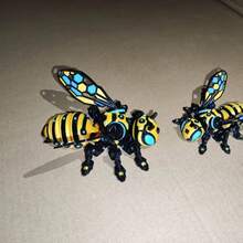 3D打印精细蜜蜂玩具模型，可爱小动物3D立体模型摆件，机械可动蜜蜂模型，动物模型玩具，3D打印蜘蛛模型，夜光玩具 - 彩色 - 查看 4