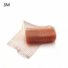 1X 3m/6m Pure Copper Mesh 3/6M Knitted Soffit Mesh Rat Rodent Slug Snail Control Blocker Protection - Gold - View 4