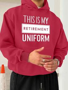 Questa è la mia uniforme per il pensionamento JPH-9 Felpa con cappuccio oversize da uomo - Felpa casual larga nera con stampa bianca evidente, felpa con cappuccio lavabile in lavatrice a maniche lunghe, adatta come regalo per il pensionamento e per un uso quotidiano confortevole, taglie comode - nero - Visualizzare 11