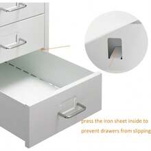 HollyHOME Archivador móvil con 6 cajones Organizador de Archivos rodantes archivador de Oficina Armario de Almacenamiento de Metal con Ruedas para el hogar la Oficina y la Escuela Color BlancoFiling Cabinets - Negro - Ver 4