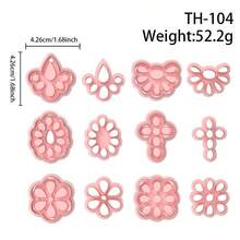 Inlaid Gemstone Series Polymer Clay Cutter Clay Cutting Molds Earring Jewelry DIY Handmade Cutting Molds For DIY Earrings & Crafts, Perfect For Handmade Decorations, Jewelry Making Tools ﻿