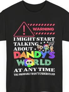 Funny Dandy's World Characters Women Shirt - màu đen - Xem 1