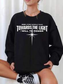Towards The Light Will To Power World Tour Sweatshirt,  Sil (2) - Black - View 1