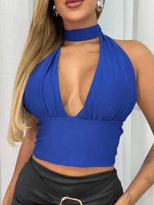 Women's Top Dib Multiformas Livia Simple Backless Larissa Women's - Azul - Ver 3