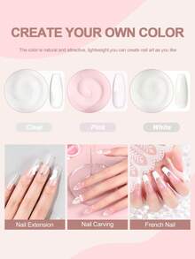 peacecolor 35PCS Acrylic Powder Liquid Set, 10G Clear Pink White Nail Powder & EMA Monomer With Gel Polish For Women DIY Crystal Nails Art Salon Christmas Gifts - Multicolor - View 4