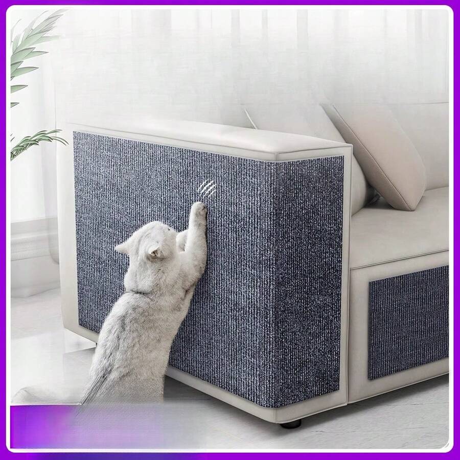 Anti-Scratching Sofa Screen Protector Leather Fabric Furniture Cat Scratching Pad Cutting Self-Adhesive Repair Sofa Cat Scratch Board Wall Sticker - Màu xanh đậm - Xem 1