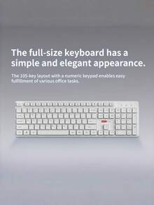 Lenovo Professional Dual-Mode Wireless Keyboard And Mouse Set For Business & Home Office | 105-Key Full-Layout Keyboard With Number Pad & Precision Optical Mouse | Universal Compatibility With Laptop, PC, Desktop, Tablet Via Advanced 2.4GHz Wireless + Wireless Link Technology | Lightweight, Durable Construction With Simple, Fashionable Design For Enhanced Productivity And Cord-Free Convenience - Multicolor - View 5