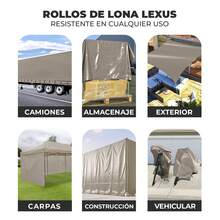 VINILMAX Lona Impermeable de 1.50x1m Uso Rudo con Protección UV para Exterior | Resistente a Polvo, Lluvia y Nieve | Ideal para Camiones, Obra y Construcción | Disponible en Varios Colores - Beis - Ver 5