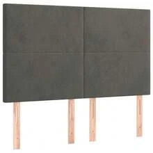 vidaXL Bettgestell Ohne Matratze, Dunkelgrau, 140x190 Cm, Samt - Grigio - Visualizzare 9