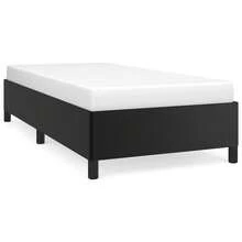vidaXL Bettgestell Schwarz 90x190 Cm Kunstleder - Schwarz - Übersicht 2