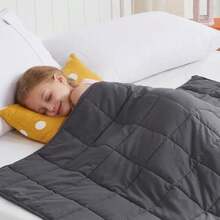 Weighted Blanket 7lbs 40"X 60" Grey Heavy Blanket For 60-80lbs Weighted Blanket For Cooling And Heating With Premium Glass Beads Thick Blanket All-Season - 01-灰+36''x48''-2磅 - 查看 7