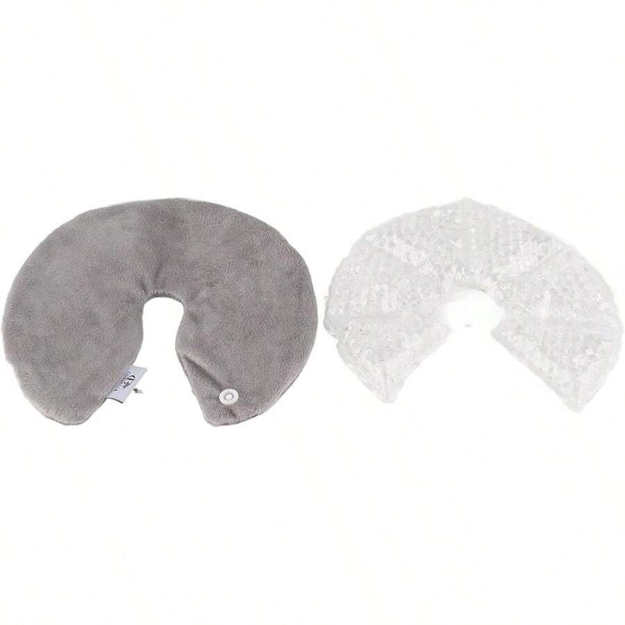 Paquete de Gel para el Pecho, Compresa Fría y Caliente Reutilizable para Reducir la Hinchazón Almohadillas de Gel para Amamantar Alivio Incómodo para las Madres que Amamantan (Rosa) - Gris - Ver 1