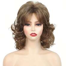 Peruca de fibra sintética elegante e fofa para estudante, corte bob moderno, tingida na parte superior, adequada para meninas de todas as idades, a roupa perfeita para sair no verão, adequada para todos os cenários