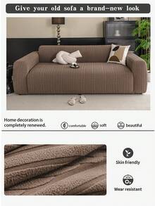 1 tấm bọc ghế sofa chống trượt họa tiết lá cây, màu nâu, có thể giặt được, co giãn, phù hợp với ghế sofa 1-4 chỗ. - màu nâu - Xem 8