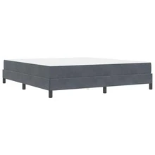 vidaXL Boxspringbett Mit Matratze, Dunkelgrau, 180 X 200 Cm, Samt - Grigio - Visualizzare 8