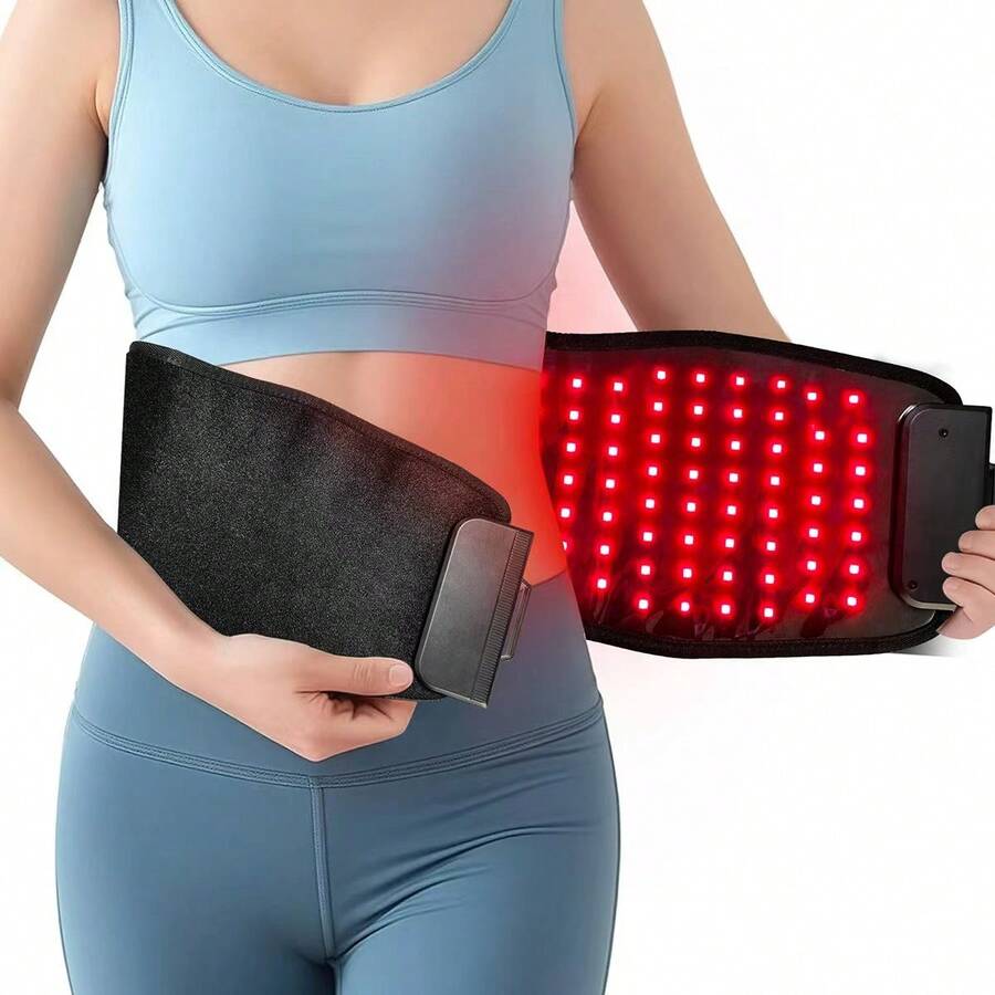 1800mAh Large Battery LED Light Beauty Massager Belt, Suitable For Waist, Buttocks, Back, Arms, Ideal Gift For Athletes, Fitness Enthusiasts - Black - View 1