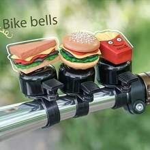 1个汉堡、薯条、爆米花、三明治造型自行车铃铛，超响亮，适用于山地车、滑板，自行车装饰，自行车配件 - 彩色 - 查看 3