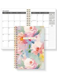 BUBU 2026-2027 学年周计划和月计划本，2026 年 1 月至 2027 年 12 月，6.5 英寸 x 8.2 英寸，软封面，螺旋装订，学校和办公用品，返校季 - 彩色 - 查看 9