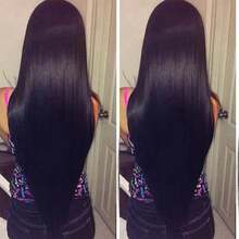 女士优雅波波头短直发假发，200% 以上密度，蕾丝前假发，36 英寸真人混纺发，13X4、13X6、4*4、5*5 高清骨直蕾丝闭合假发，天然瑞士预拔毛透明蕾丝，天然黑色巴西真人混纺发，带婴儿绒毛，耐高温纤维合成混纺假发，女士专用 - 自然色&黑色系 - 查看 3