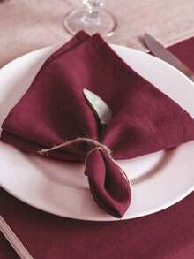 2/6/12pcs Modern Minimalist Thin Soft Absorbent Red Napkins, Suitable For Dining Room, Home, Party, Festival Decoration, Wrinkle-Resistant Square Cloth Napkins