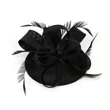 1pc Women's Flower Fascinator Hat Sinamay Feather Tea Party Fascinator Derby Hat Wedding Headband And Clip, Tiny Hats, Mini Cap, Mini Fascinator - Multicolor - View 17