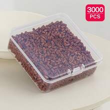 2.6毫米 Sundymot 拼豆，3000颗以上红色系列独立包装，带小方盒收纳，防止散落，DIY吊坠钥匙扣，珠宝制作工艺材料，毕业季、返校季、圣诞节、派对、生日礼物，多色2.6毫米拼豆补充装