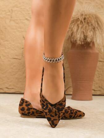 Women's Pointed Toe Flats, Elegant Casual Ballet Flats For Outdoor Daily Wear, Criss-Cross Strap