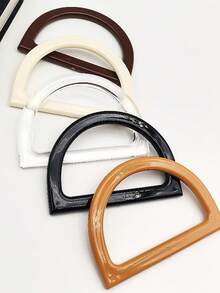 DIY树脂手提包提手，D形半圆形提手，扁平提手，替换包包提手，手工编织包包提手，高端礼盒提环配件，适用于DIY沙滩包、装饰钱包和手提包，也可用于钩编草编工艺品。