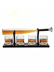 1 Stück Packung 750ml / 25.36oz Baseball Wecker mit 4 300ml / 10.15oz Gläser, Männer Baseball-Thema Geschenk für Tequila, Bourbon, einzigartiges Geburtstagsgeschenk für Männer, Freunde, Freunde, Vater, Bardekoration, Weihnachten, Halloween, Thanksgiving Geschenk - 1 Baseball-Karaffe + 4 Gläser - Übersicht 12