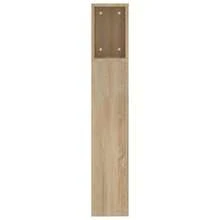 vidaXL Kopfteil Mit Ablagen Sonoma-Eiche 200x18,5x104,5 cm - Braun - Übersicht 4