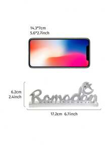 1 cái đồ trang trí chữ Ramadan bằng bạc, đồ trang trí chữ bằng nhựa cho lễ hội Ramadan của người Hồi giáo, thích hợp cho lễ Eid Al-Fitr, quà tặng dễ thương và trang trí nhà cửa, tiệc tùng và họp mặt Ramadan Kareem - Tượng chữ Ramadan - Bạc - Xem 6
