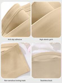 Women's Strapless Seamless Invisible Bra Bandeau Bra Backless Breathable Wireless Bra Bridal Bra Lift Up Sexy Lingerie - Beige - View 5