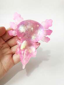 1个闪光水晶蝾螈和墨西哥钝口螈,柔软缓慢,粘性减压玩具,可爱小玩意,Taba Squishy,旅行便携指尖挤压玩具,软萌,蓝色,粉色,适合所有年龄段,包括自闭症患者、上班族、学生,理想的节日礼物,小巧可爱趣味礼物,适合男孩女孩,趣味玩具,儿童游戏,儿童玩具,男孩游戏,女孩游戏,儿童游戏,复活节礼物,派对礼品袋填充物,圣诞袜填充物,指尖玩具,儿童派对小礼物。 - 彩色 - 查看 5