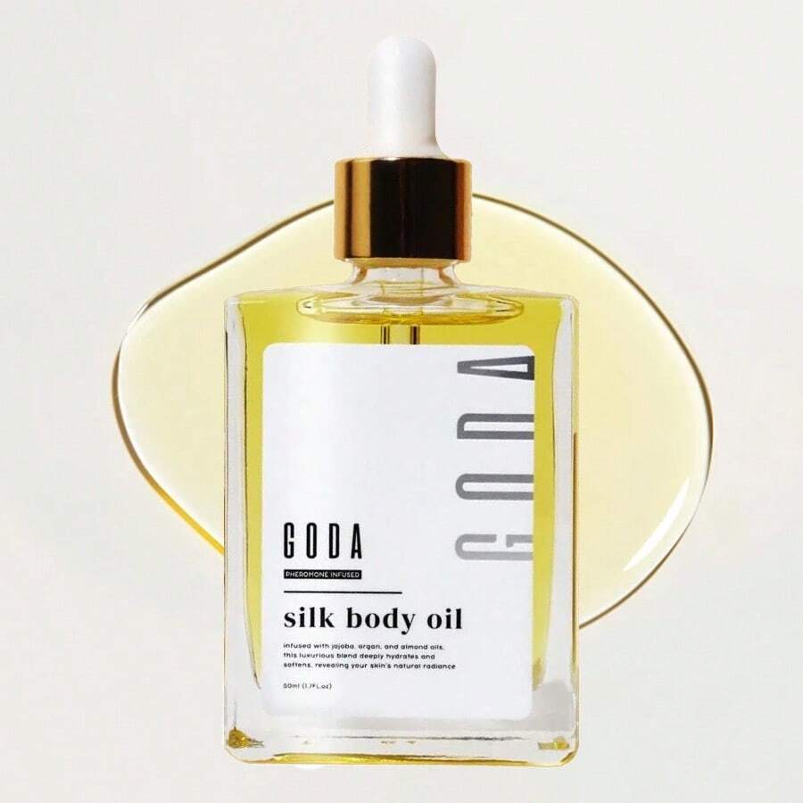 2 piezas Aceite corporal de seda GODA de 50ml - Fragancia relajante unisex con lavanda, manzanilla, bergamota y vainilla, cuidado corporal y cutáneo, fragancia de verano duradera para vacaciones en la playa, noches de spa y regalos de viaje, ideal para relajarse por la noche, meditación, yoga, noches acogedoras, cuidado personal y spa en casa, productos de cuidado de la piel coreanos, regalo de Halloween - 1 pieza - Ver 1