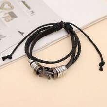 Multi-Piece Set New Fashion Adjustable Bracelet Multi-Layer Leather 's Street Simple Bracelet - Random 6-piece Set With No Repetition - View 4