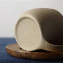 2pcs Ceramic Cup + Wooden Coaster Set, High-End Ceramic Cup, Water Cup, Mug, Minimalist Retro Coffee Cup, Milk Cup, Office Mug - Brown - View 7