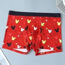 Disney 1pc Cartoon Print Men's Underwear - Soft & Comfortable, Elastic Waistband, Casual Men's Briefs - Multicolor - View 7