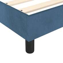 vidaXL Boxspringbettgestell Dunkelblau 140x200 Cm Samt - Blue - View 7