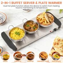 SUPERLEX Three-Compartment Restaurant Heaters, Stainless Steel Catering Heater Servers | Home Insulated Hot Pot Buffet Heaters | Food Heaters | Food Warming Trays For Catering, Parties, And Weddings | Thick Hotel Buffet Heaters, Food Storage Boxes. - Silver - View 11