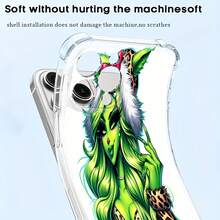 Funda transparente para teléfono con diseño de estilo fashionista y esquinas reforzadas, compatible con teléfonos ,  17,  16 Pro Max,  15 Pro Max,  13 y  12. Fabricada en TPU para una protección eficaz contra golpes y caídas. Un regalo ideal para familiares, amigos, seres queridos, parejas y como obsequio navideño. - transparente - Ver 5